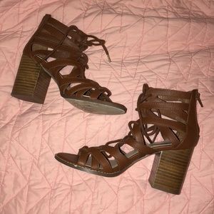 Forever 21 Block Lace-Up Heels